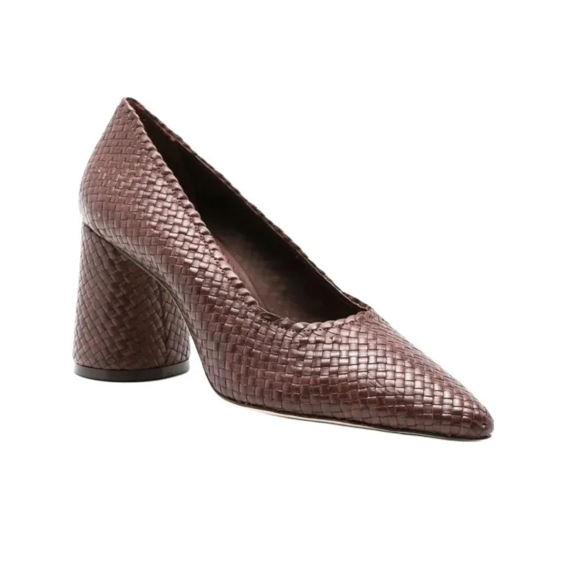 Sarah Chofakian Scarpin Liam Chunky Heel High Heels 6.5cm Women's Brown-2