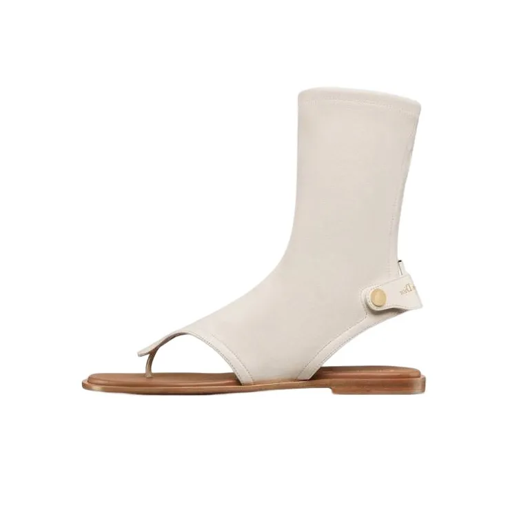 DIOR Spirit Ankle Boots Women's Ecru-0