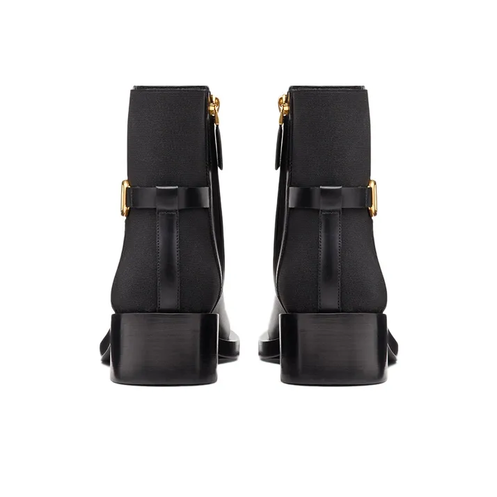 Valentino VLogo Signature Ankle Boot Black Women's-4