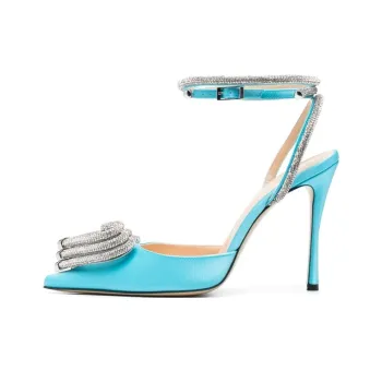 MACH & MACH Triple Heart Crystal-embellished Pumps