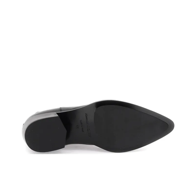 Alexander McQueen Punk Pointed Toe Chelsea Ankle Boots-4