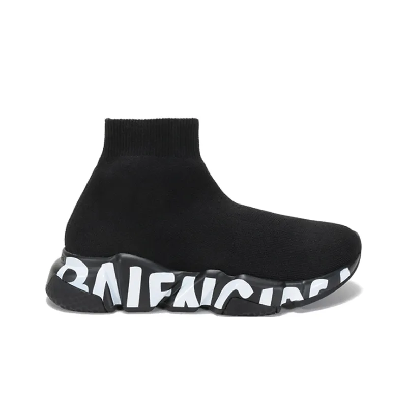 Balenciaga Speed Graffiti Black White Women's-1