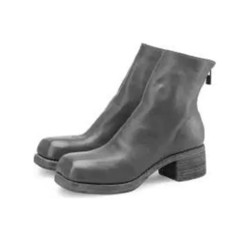 GUIDI Back Zip Ankle Boots-3