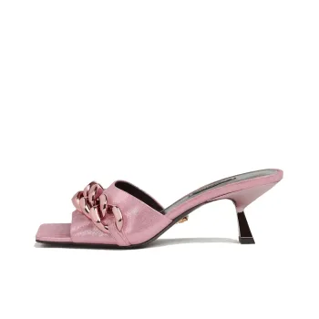 FANSIZHE Spool Heel High Heels 5.5cm Women's Pink