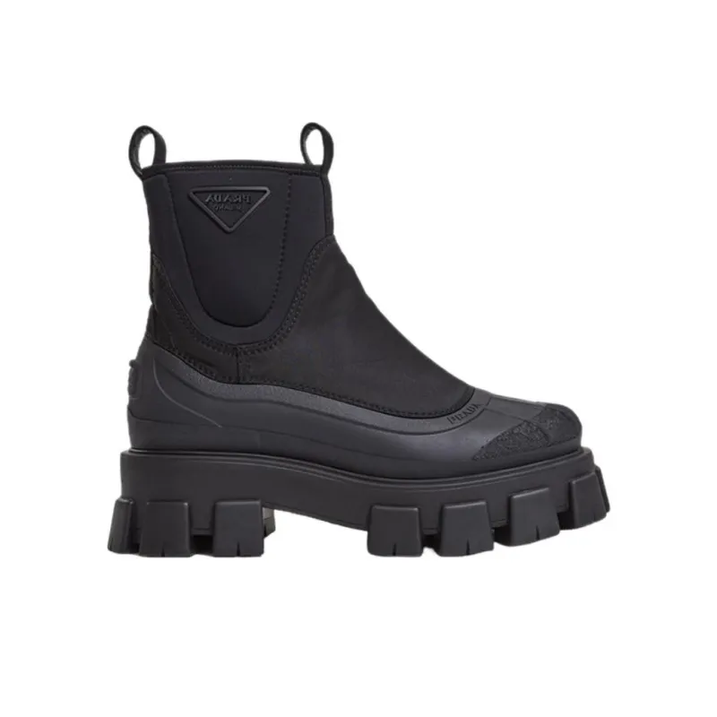 PRADA Monolith Ankle Boots Men's Black-1