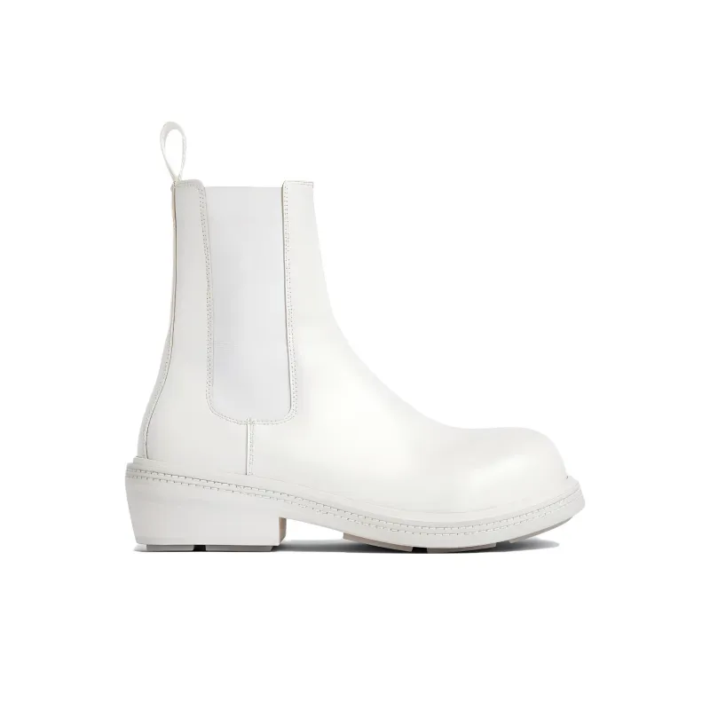Bottega Veneta Fireman Short Chelsea Boots Women's Optical Fibers White-1