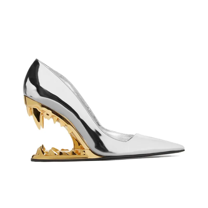 GCDS Morso Mirror 111mm Sculpted-heel Pumps-1