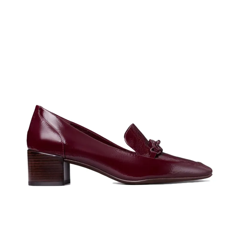 TORY BURCH Jessa Chunky Heel High Heels 4.5cm Women's Dark Red-1