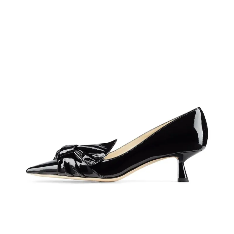 Jimmy Choo Elinor Spool Heel High Heels 4.5cm Women's Black-0