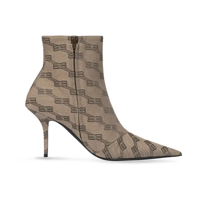 Balenciaga Knife Ankle Boots 8cm Women's Brown-1