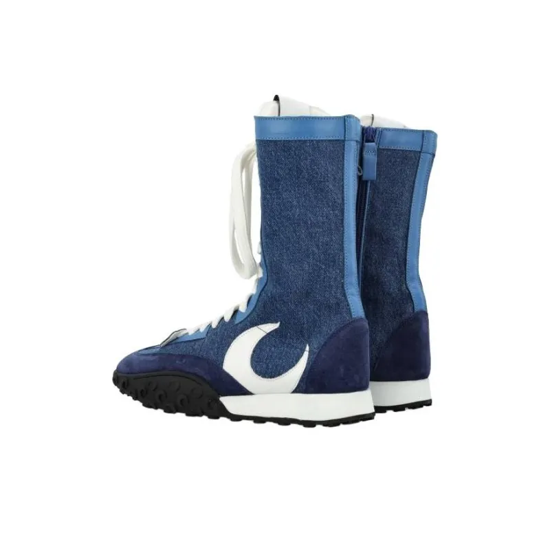 Marine Serre High Moon Denim Sneakers-4