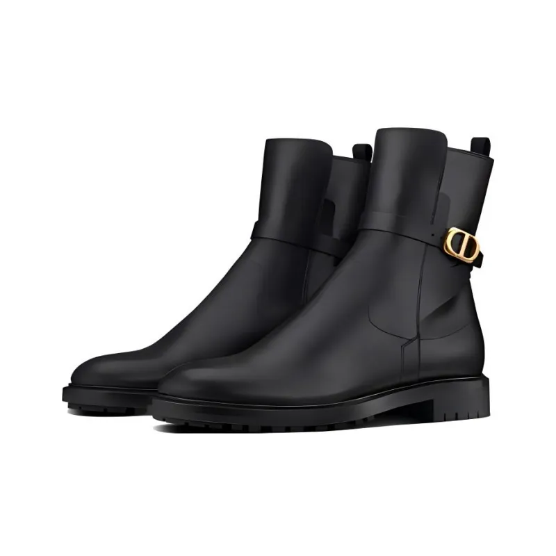 DIOR Empreinte Ankle Boots Women's Black-2