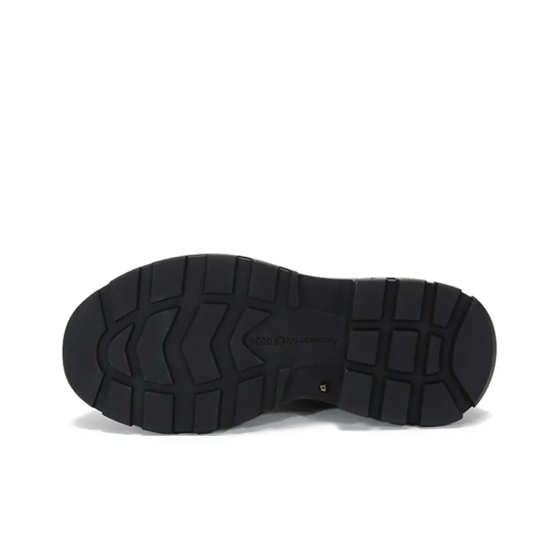Alexander McQueen Tread Slick Lace Up Boot 'Triple Black Leather'-4