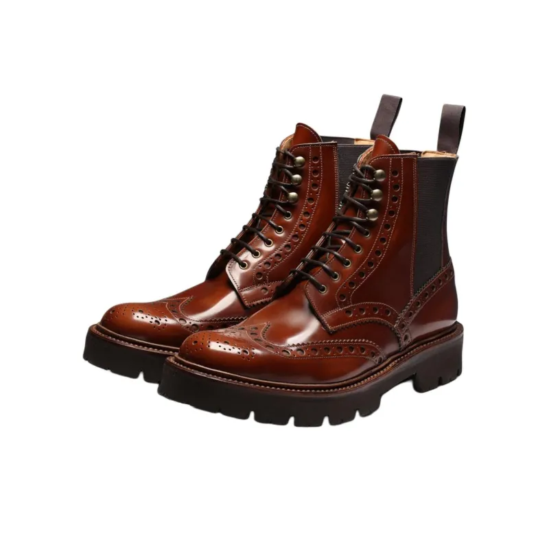GRENSON Fred Short Chelsea Boots Men's Brown-1