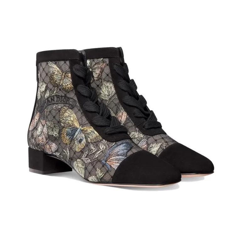 DIOR Naughtily-D Ankle Boots 3cm Women's Black-2