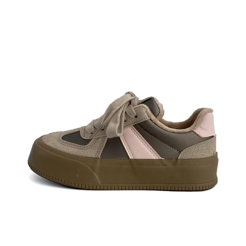 Than Than Me Warm Slip-Resistant Low-Top Skateboard Shoes Women's-8