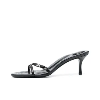 Alexander Wang Dhalia 47mm Leather Mules Slim Heel High Heels 7cm Women's Black