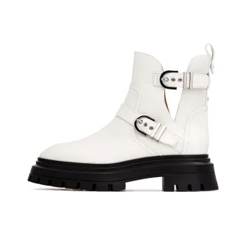 Stuart Weitzman Buckle Fastened Round Toe Ankle Boots