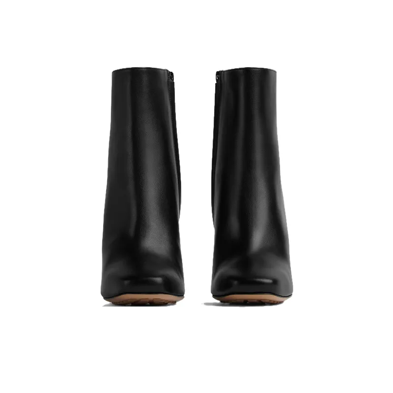 Bottega Veneta Canalazzo Ankle Boots 10cm Women's Black-2