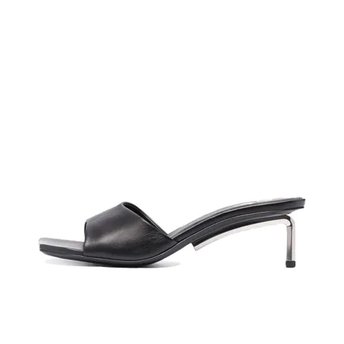 OFF-WHITE Square-toe Leather Mules Women's