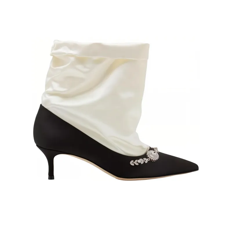 MANOLO BLAHNIK Lamik Ankle Boots 5cm Women's Black-1
