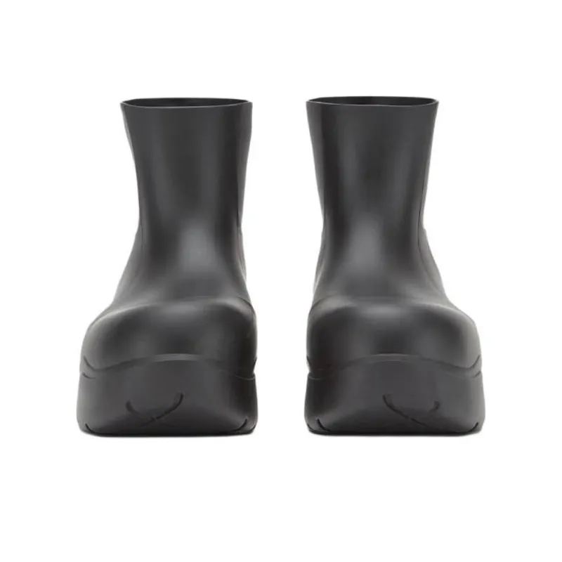 Bottega Veneta Puddle Rain Boots Ankle Boots Women's Black-4
