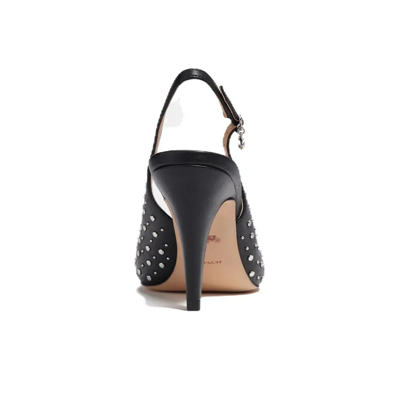 COACH Sophi Cone Heel High Heels 8.9cm Women's Black-3