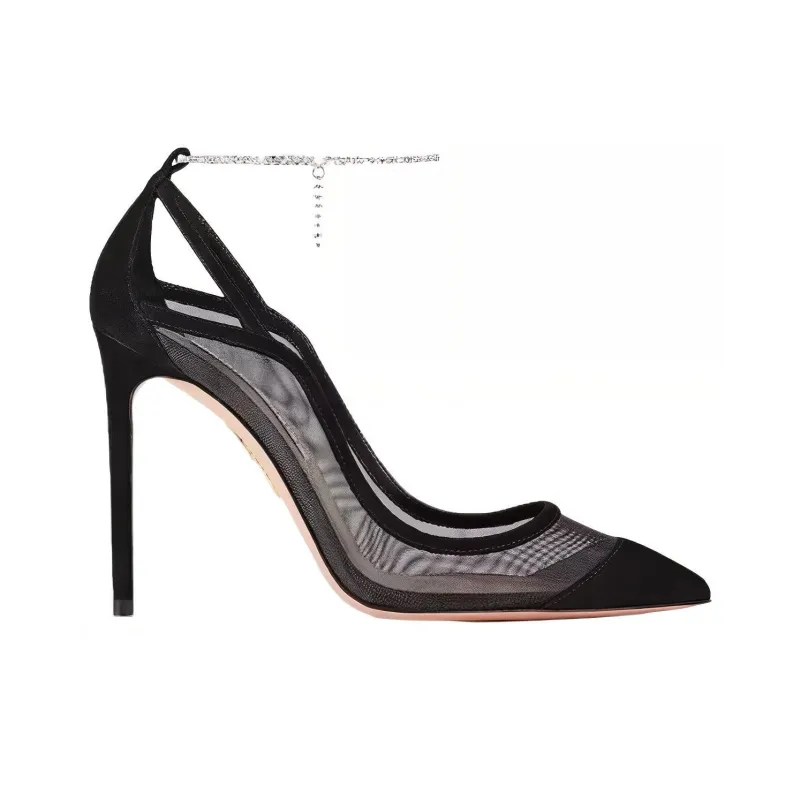 AQUAZZURA Secret Affair 105mm Leather Pumps-1