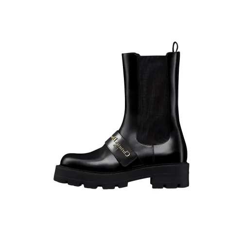 DIOR D Quest Short Chelsea Boots Women's Black