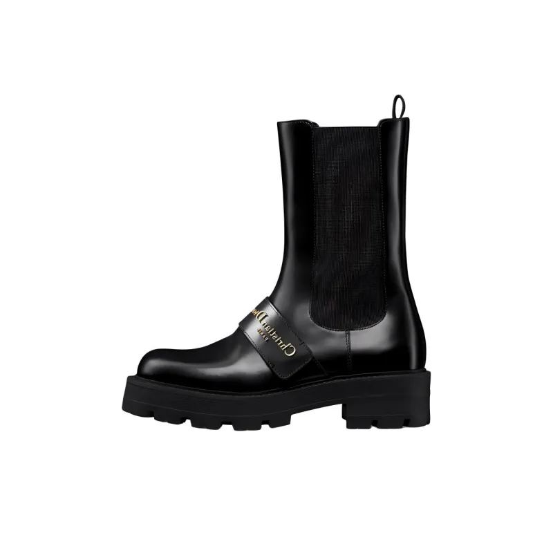 DIOR D Quest Short Chelsea Boots Women's Black-0