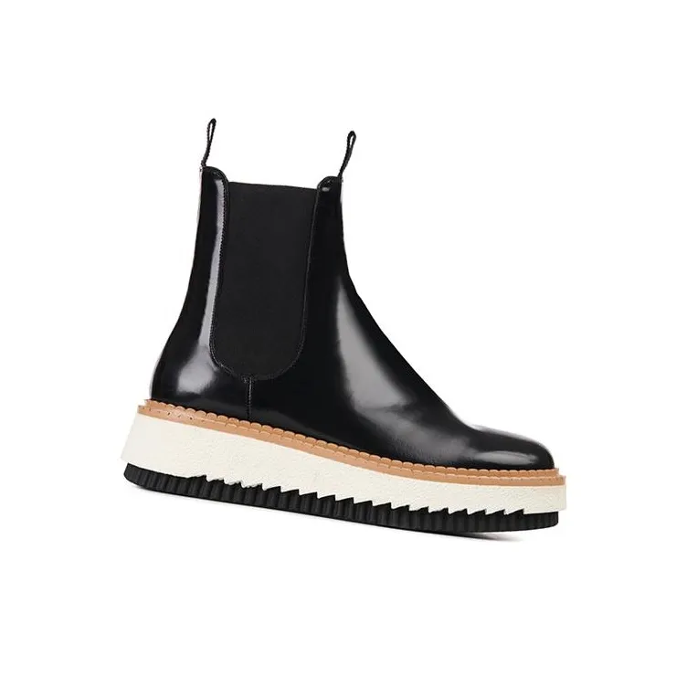 Chloe Short Chelsea Boots Women's Black-2
