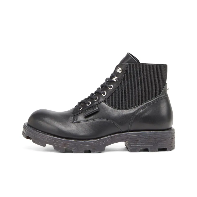 DIESEL 40mm Leather Combat Boots-0