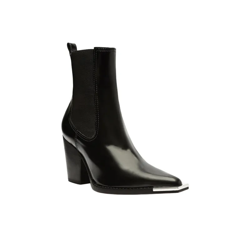 Schutz Springsteen Short Chelsea Boots 8cm Women's Black-2