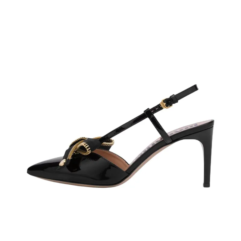 MOSCHINO Slim Heel High Heels 7.5cm Women's Black-0