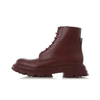 Alexander McQueen Wander Fashion Ankle Boots Women's Burgundy