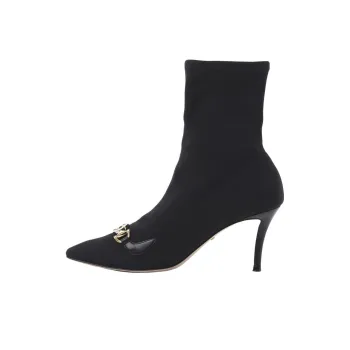 GUCCI Zumi Fashion Ankle Boots 7.5cm Women's Black
