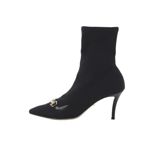 GUCCI Zumi Fashion Ankle Boots 7.5cm Women's Black