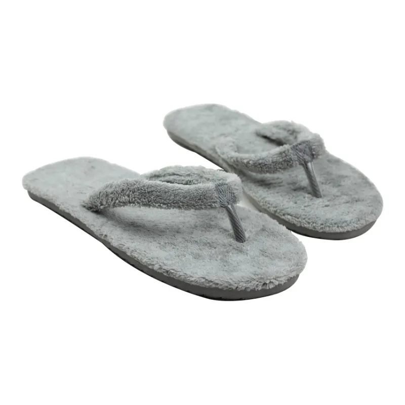 JOYTOUR Disposable Towel Fabric Flip Flops Thong Clip Toe Slippers Home Slippers One Size-2