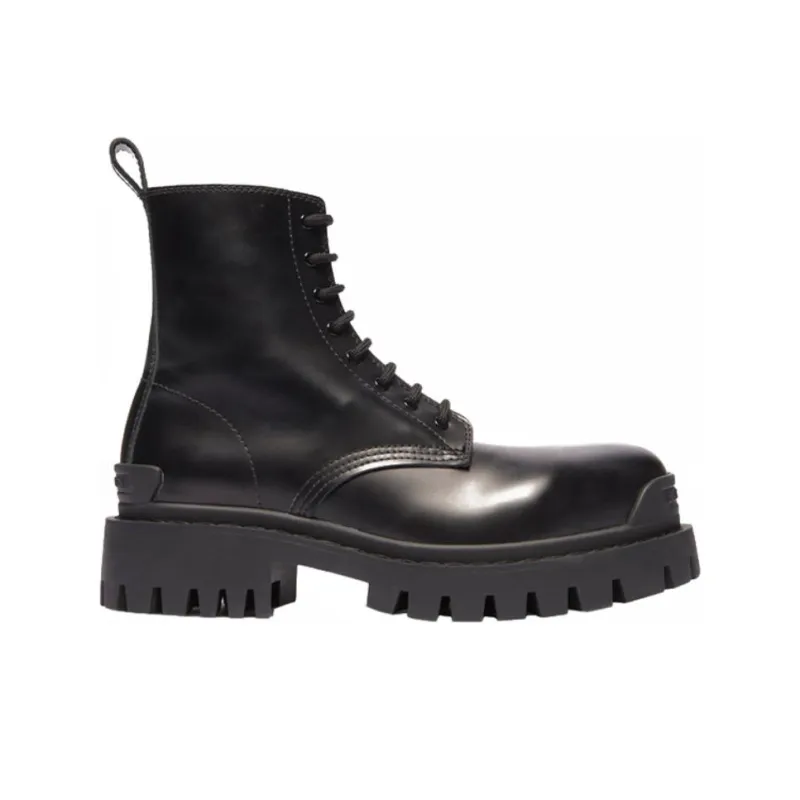 Balenciaga Strike Lace Up Boot Black Women's-1
