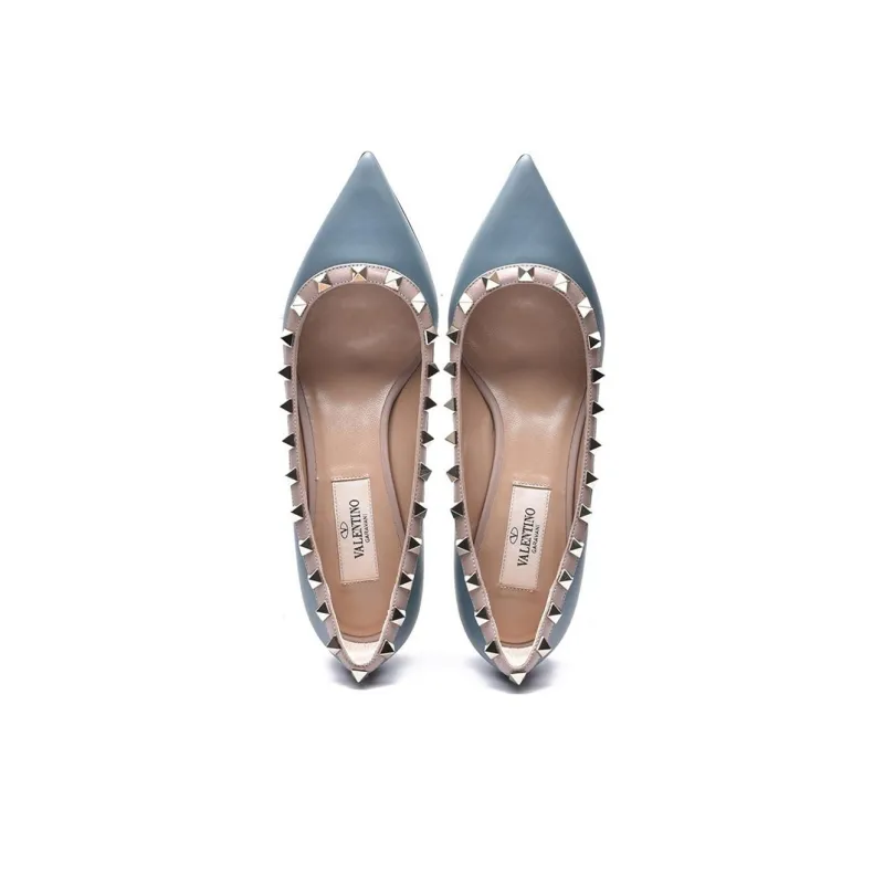 Valentino VLTN GARAVANI Slim Heel High Heels Women's Blue-2