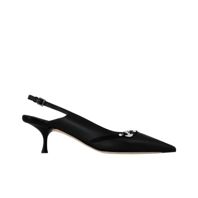 LOUIS VUITTON 6AM Slim Heel High Heels 5.5cm Women's Black-1