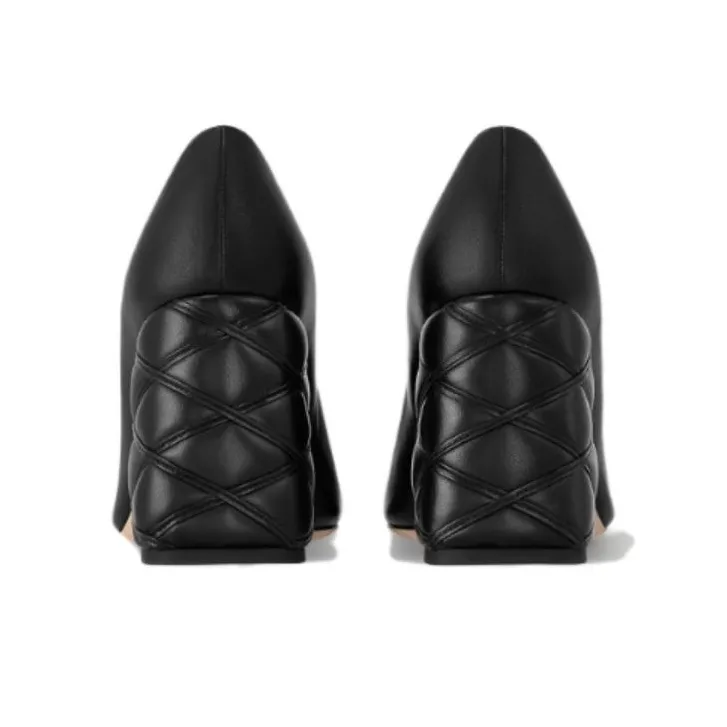 LOUIS VUITTON Shake Chunky Heel High Heels 8.5cm Women's Black-3