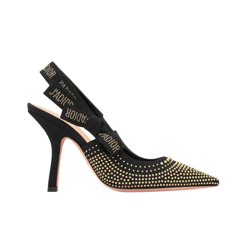 DIOR J'Adior Slim Heel High Heels 10cm Women's Yellow Brown-1