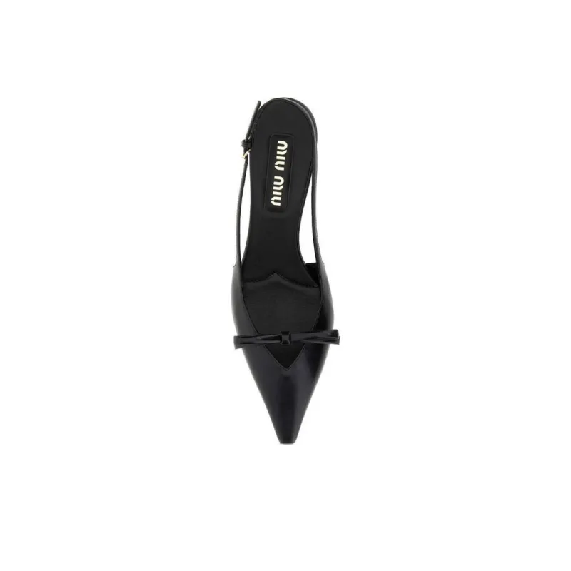 MIU MIU Slim Heel High Heels Women's Black-3