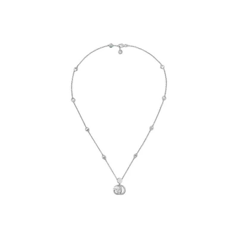 GUCCI Classic Double G Necklace Collection 925 Sterling Silver Necklaces Women's-4