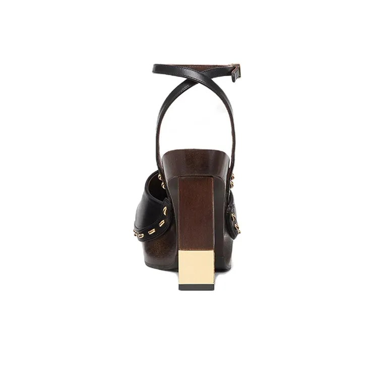 FENDI Baguette High Heels Women's Black-4