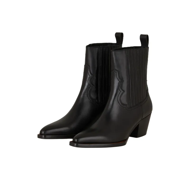 Magnanni Dolly Short Chelsea Boots 6cm Women's Black-2