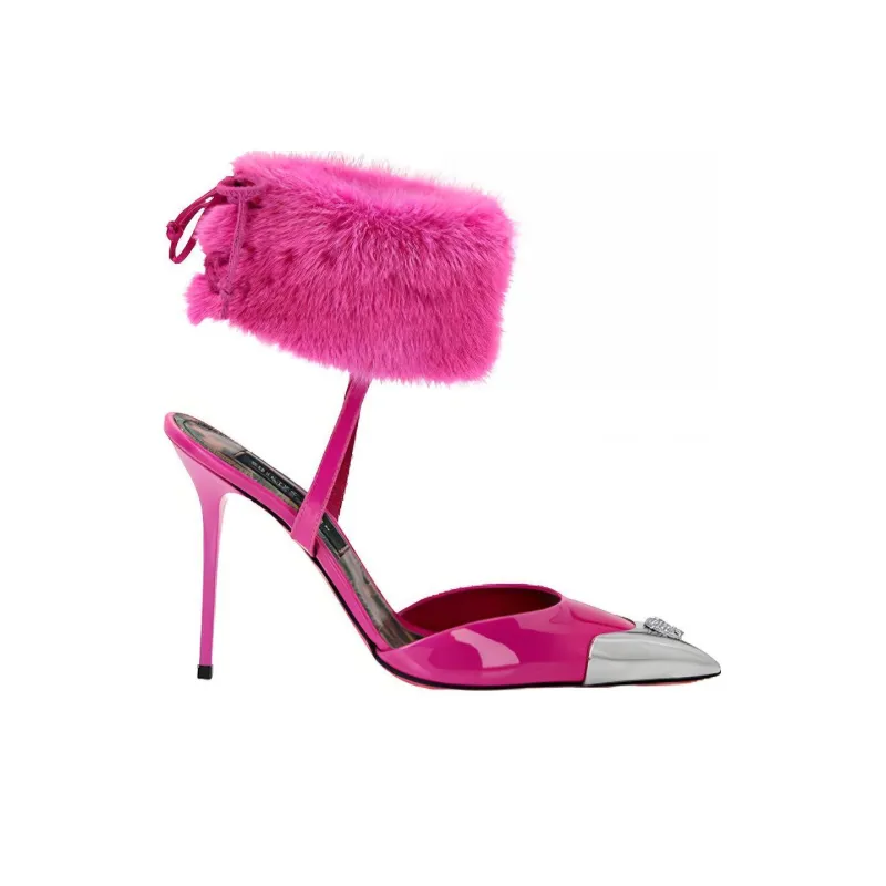 PHILIPP PLEIN Slim Heel High Heels 10.5cm Women's Pink-1