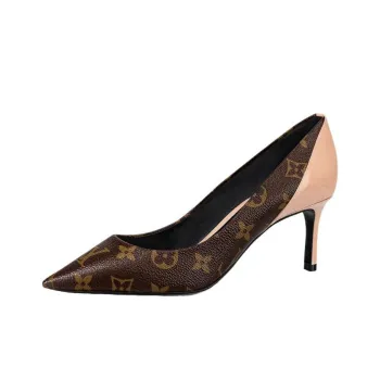 LOUIS VUITTON Chérie Slim Heel High Heels Women's Brown