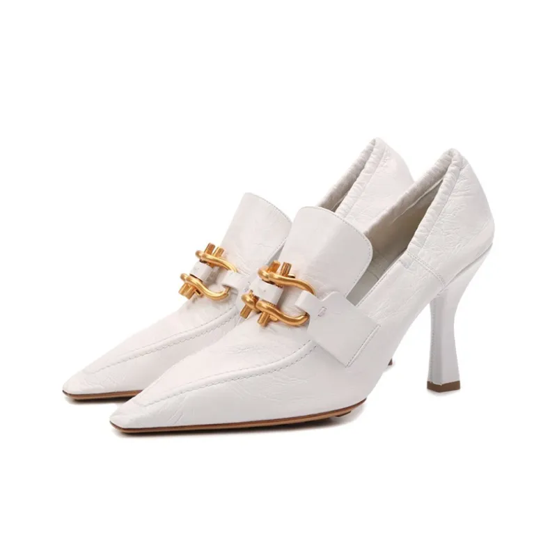 Bottega Veneta Slim Heel High Heels 9.6cm Women's White-1